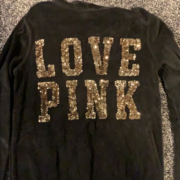 PINK Black Zip up - Picture 2 of 2